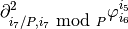 \partial^2_{i_7 / P, i_7\mbox{ mod }P}
\varphi_{i_6}^{i_5}