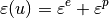 \varepsilon(u) = \varepsilon^e + \varepsilon^p