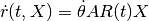 \dot{r}(t,X) = \dot{\theta}AR(t)X