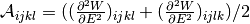 \mathcal{A}_{ijkl} = ((\frac{\partial^2 W}{\partial E^2})_{ijkl} + (\frac{\partial^2 W}{\partial E^2})_{ijlk})/2